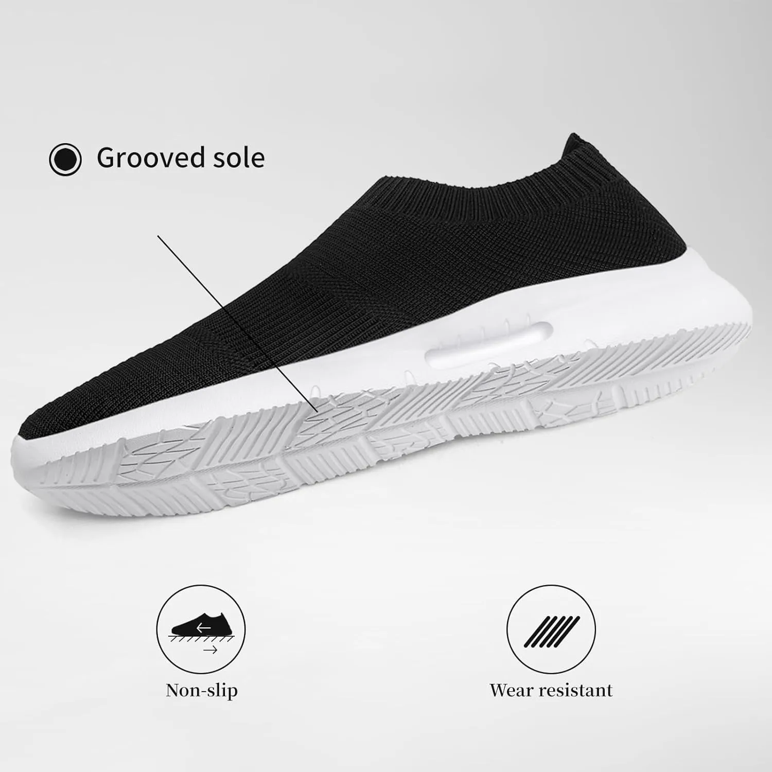 Black Shoes Mens Loafers & Slip-ons|Casual Dress Business Boat Shoes Lightweight Slip on Walking Sneakers Slippers