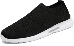 Black Shoes Mens Loafers & Slip-ons|Casual Dress Business Boat Shoes Lightweight Slip on Walking Sneakers Slippers