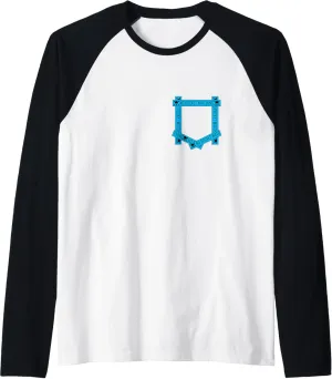 Blue Absolutely No Pocket Watching! Blue Graphic Raglan Baseball Tee