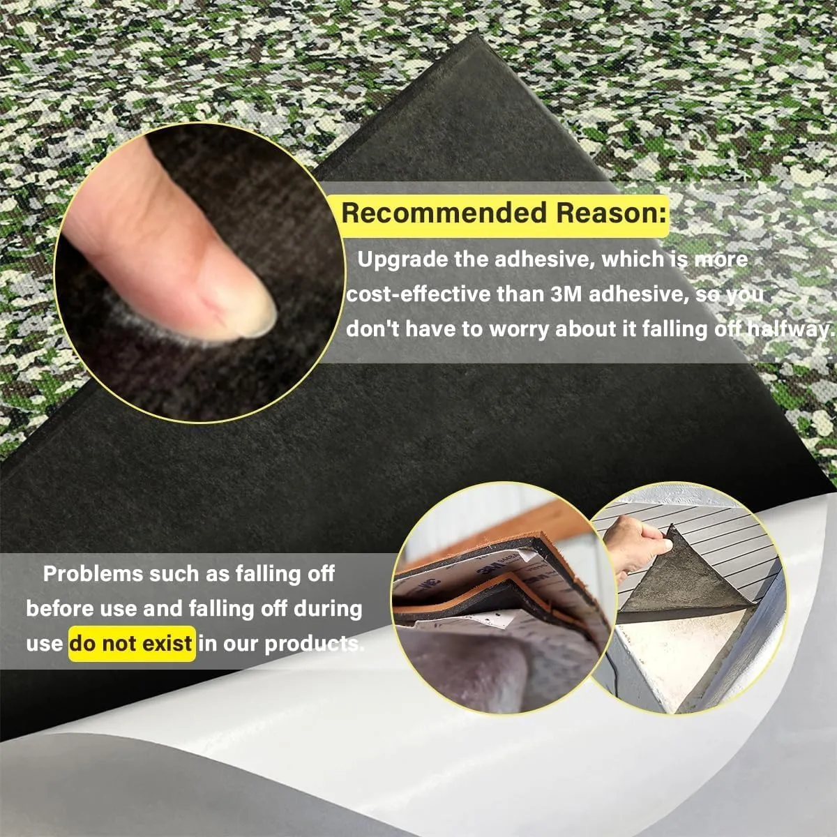 Boat Flooring EVA Foam Boat Decking Camo Marine Flooring for Boat Foam Decking Sheet Self-Adhesive Waterproof Non-Slip Boat Flooring Deck for Jon Fishing Rubber Boat Pontoon