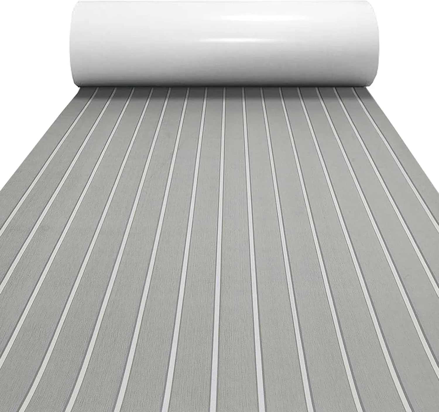 Boat Flooring Mat EVA Foam Boat Decking Marine Carpet Faux Teak Sea Decking Sheet Non-Slip Self-Adhesive Flooring Material for Boats Pontoon Yacht Surfboard Swim Platform RV Floor 94" x 35"