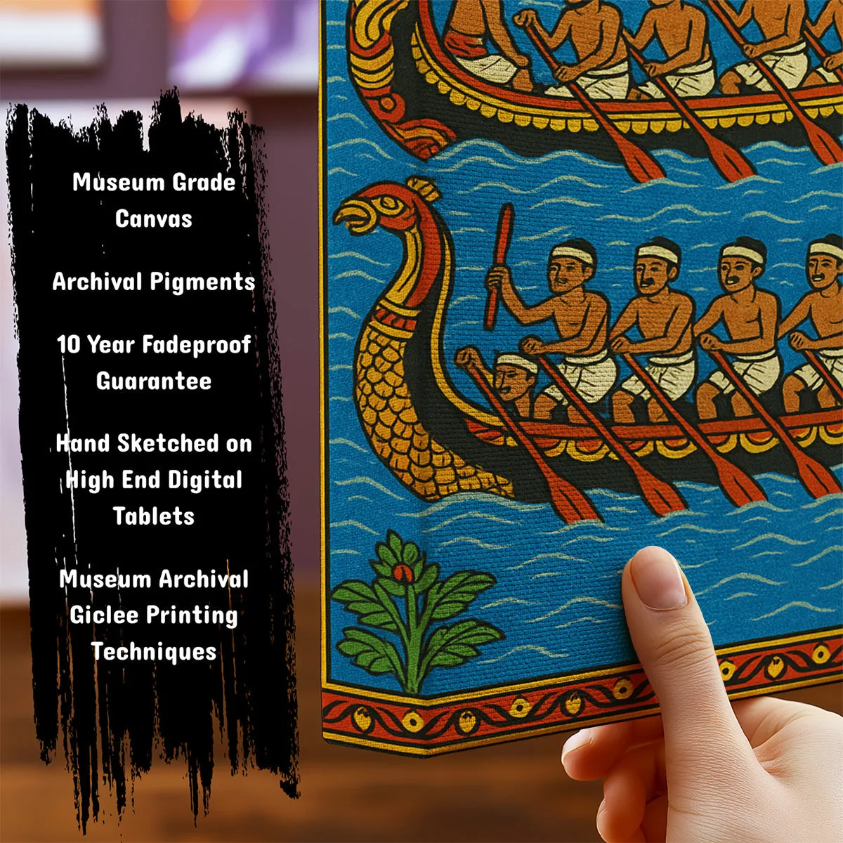 Boat Races - Pattachitra Art- Indian Heritage Art