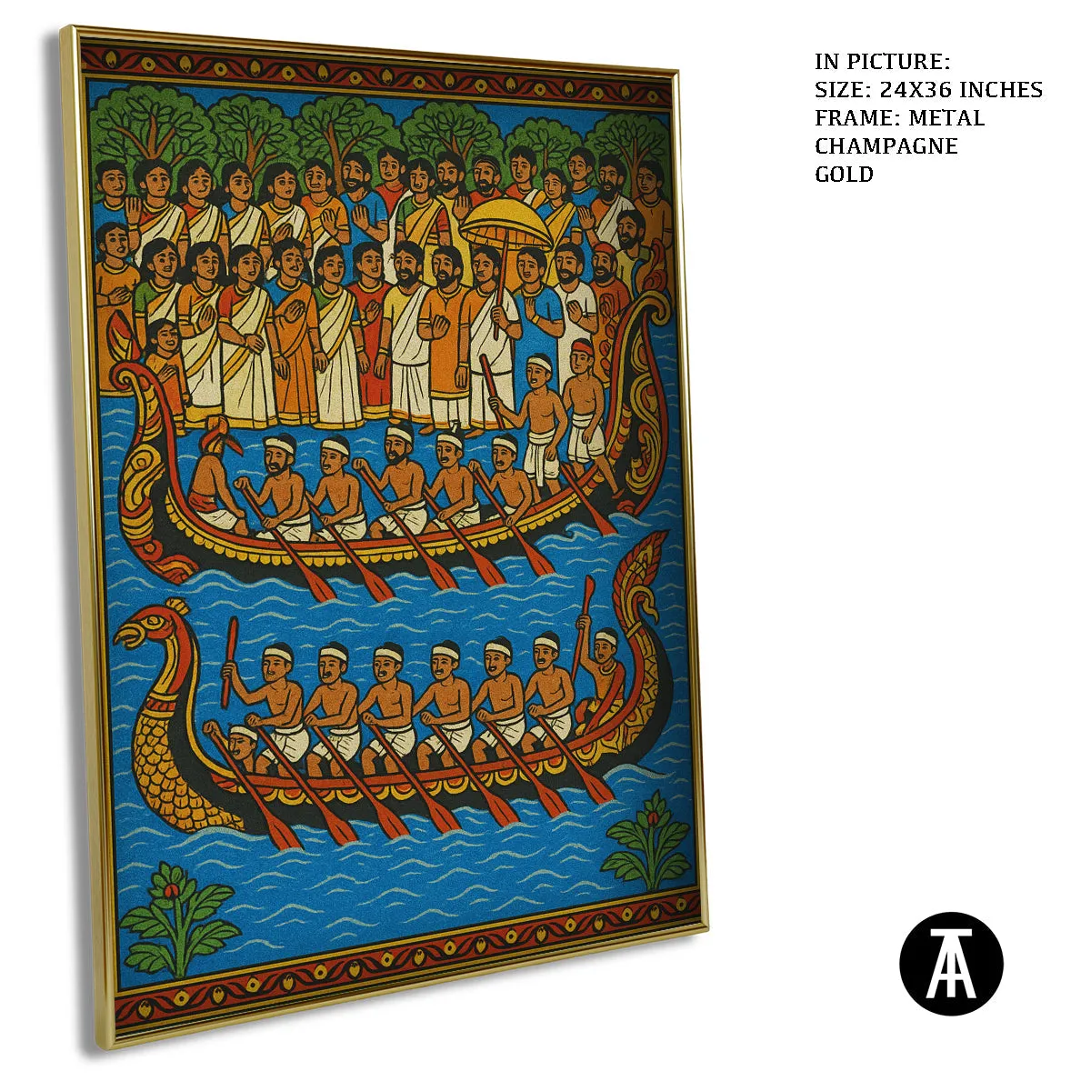 Boat Races - Pattachitra Art- Indian Heritage Art