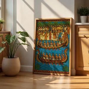 Boat Races - Pattachitra Art- Indian Heritage Art