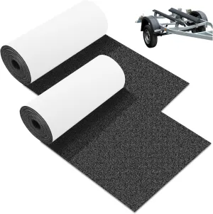 Boat Trailer Bunk Carpet, 2 Pcs 12in x 13ft Boat Bunk Carpet, Adhesive Backed Marine Carpet Trailer Bunk Padding for Outdoor Boats Trailers Jet Ski Ramps Trailer Accessories
