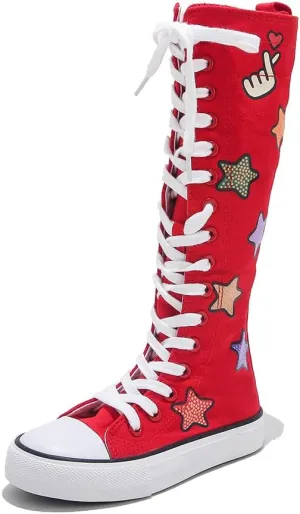 Boys and Girls High Top Children's Canvas Shoes Fashion Street Dance White Campus Shoe Outdoor Leisure Sneakers Shoes
