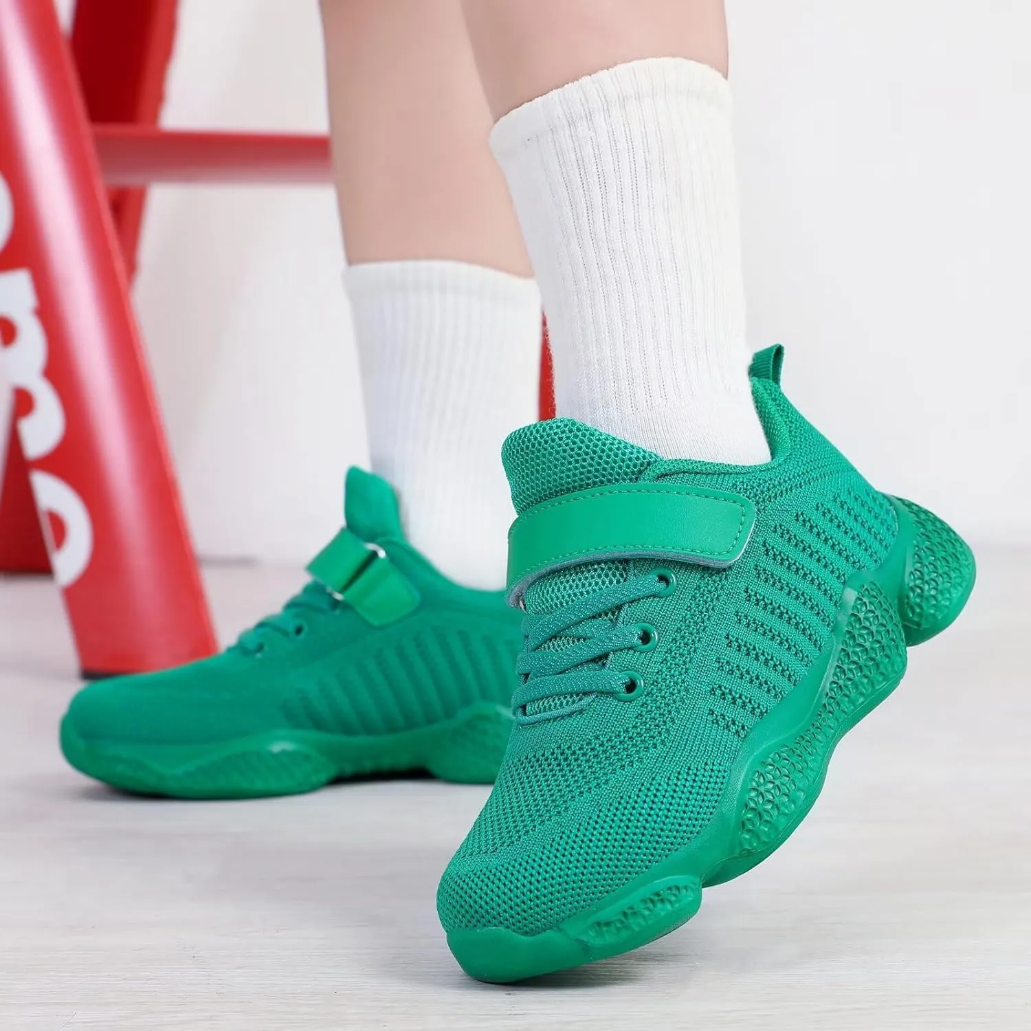 Boys Girls Sneakers Knitted Mesh Sports Shoes Breathable Lightweight Running Shoes for Kids Fashion Athletic Casual Shoes (Little/Big)