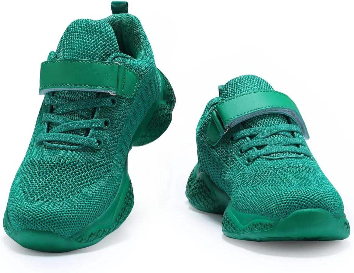 Boys Girls Sneakers Knitted Mesh Sports Shoes Breathable Lightweight Running Shoes for Kids Fashion Athletic Casual Shoes (Little/Big)