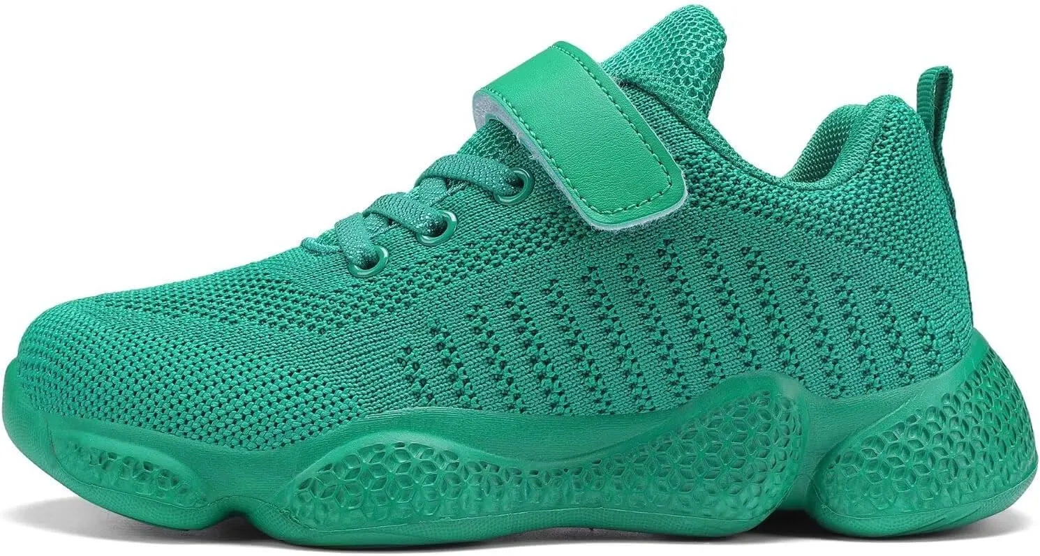 Boys Girls Sneakers Knitted Mesh Sports Shoes Breathable Lightweight Running Shoes for Kids Fashion Athletic Casual Shoes (Little/Big)