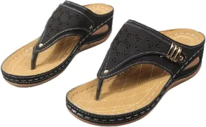 Breathable Mesh Sports Sandals,Arch Support Wedge Summer Orthopedic Slippers,Women Platform Wedges Thick-Soled Slipper