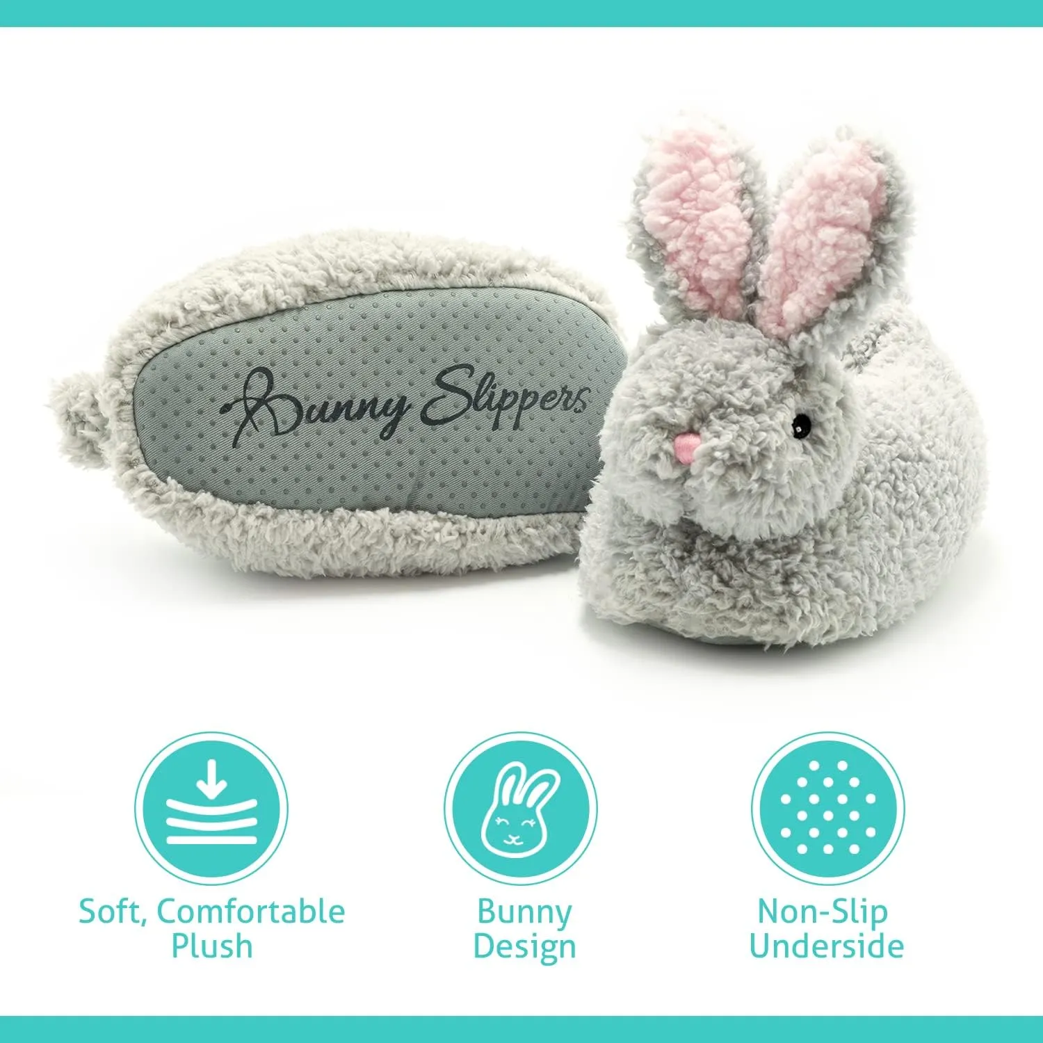 Bright Line Eating Toddlers Bunny Slippers, Kids House Shoes for Toddlers, Bunny House Shoes