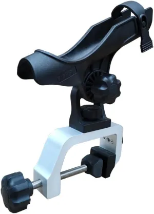 Brocraft Power Lock Fully Adjustable Aluminum Large Opening Clamp Rod Holder for Jon Boat