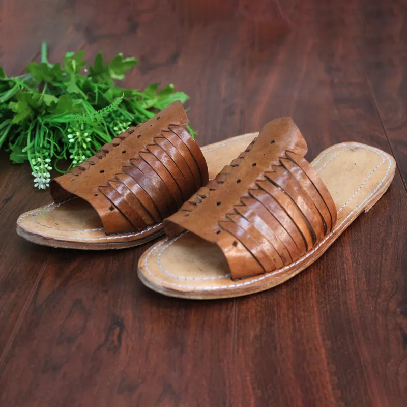 Brown Fancy Slippers For Women