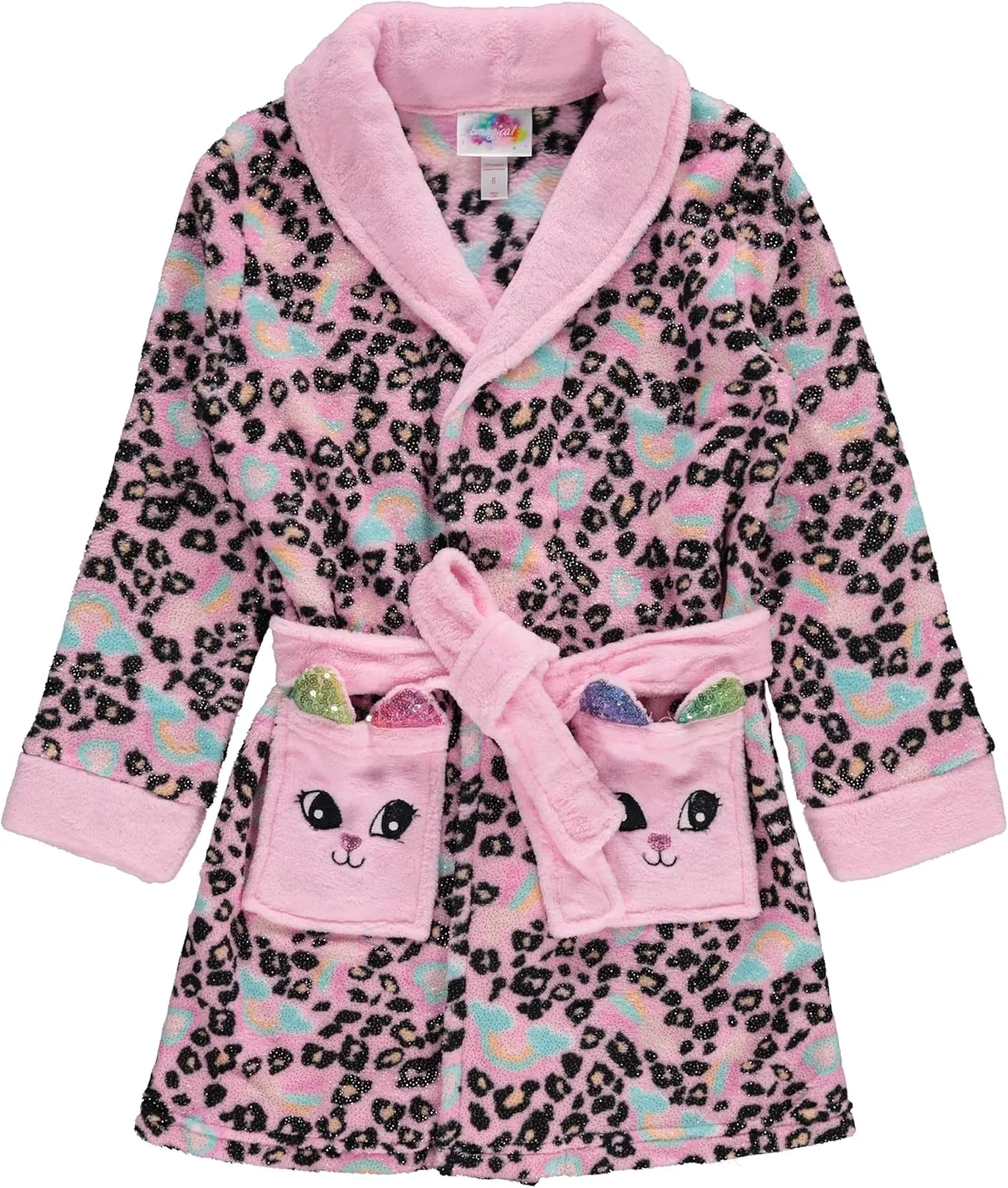 BTween Girls' Unicorn Bathrobe Set - Soft, Cozy, and Fun with Matching Slippers - Perfect for Lounging