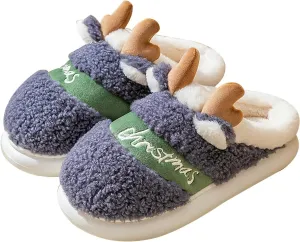 Bunny Animal Slippers for Women and Men Cute Bow Fuzzy Fluffy Comfy Funny Furry Rabbit House Slipper for Indoor Outdoor
