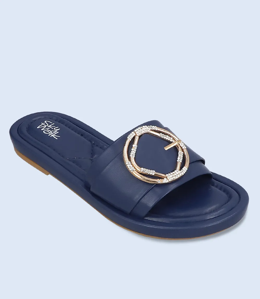 BW9614-NAVY-Women Slipper