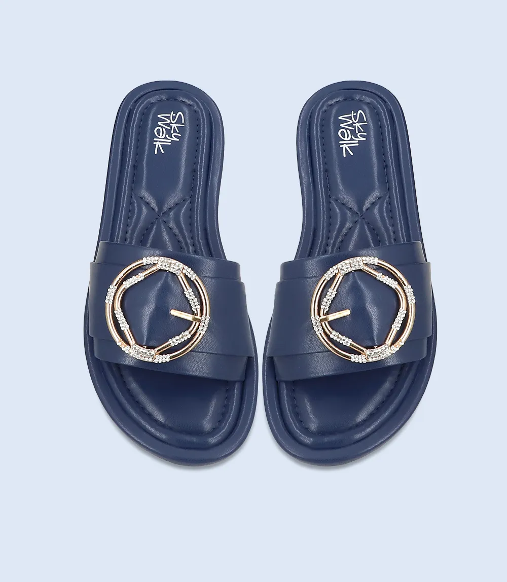 BW9614-NAVY-Women Slipper