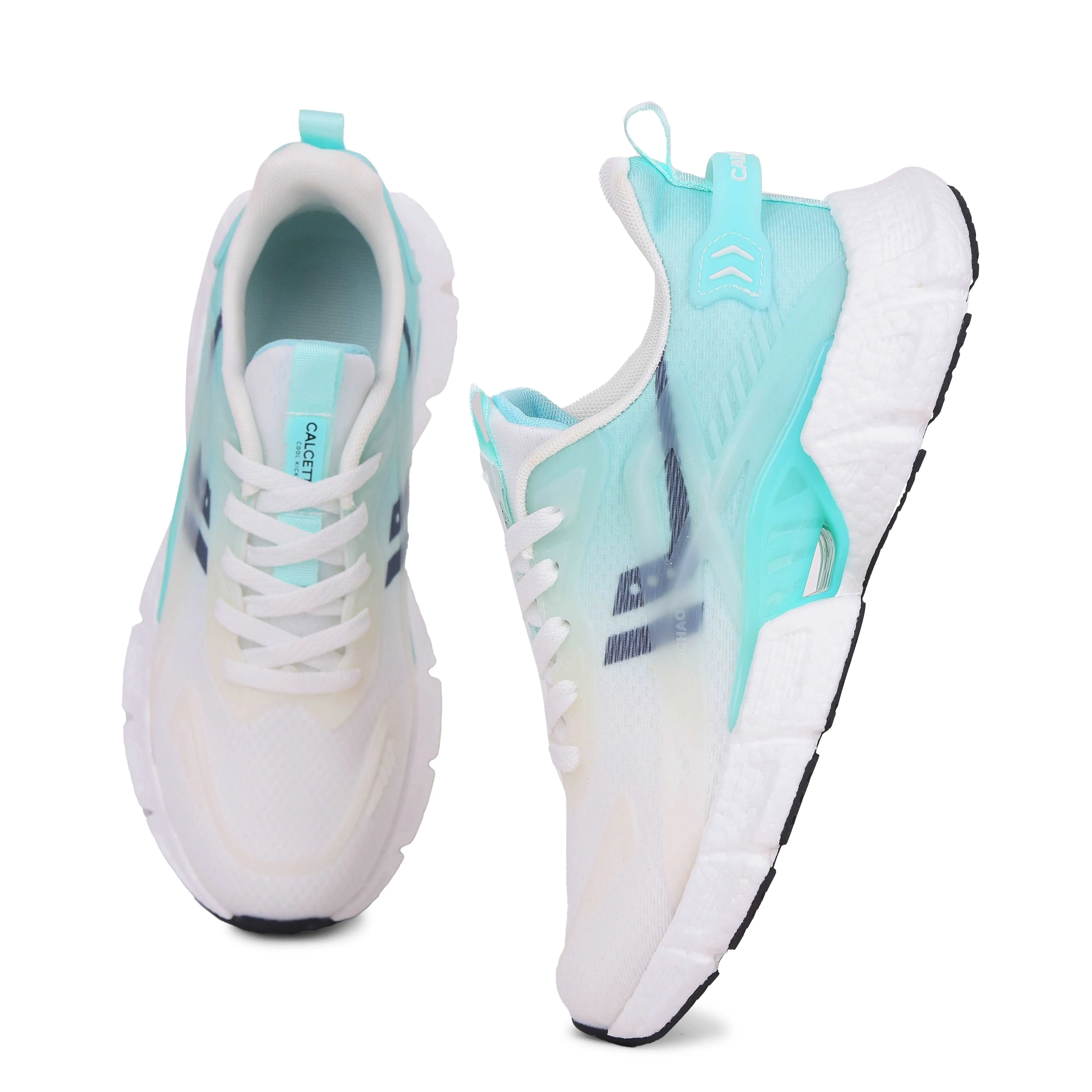 Calcetto Lightweight Casual Men's Running Sports Shoes CLT-1015 White Aqua