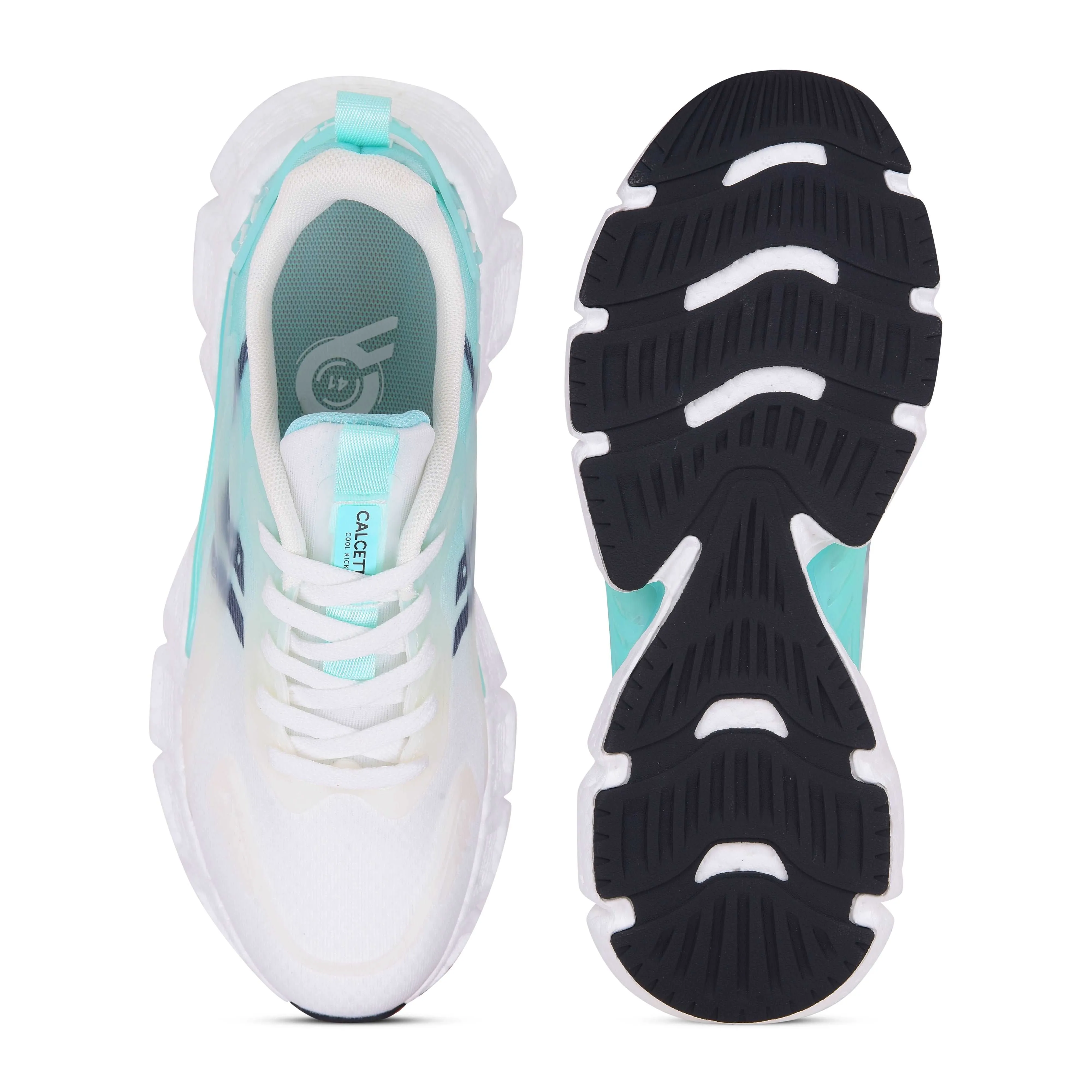 Calcetto Lightweight Casual Men's Running Sports Shoes CLT-1015 White Aqua