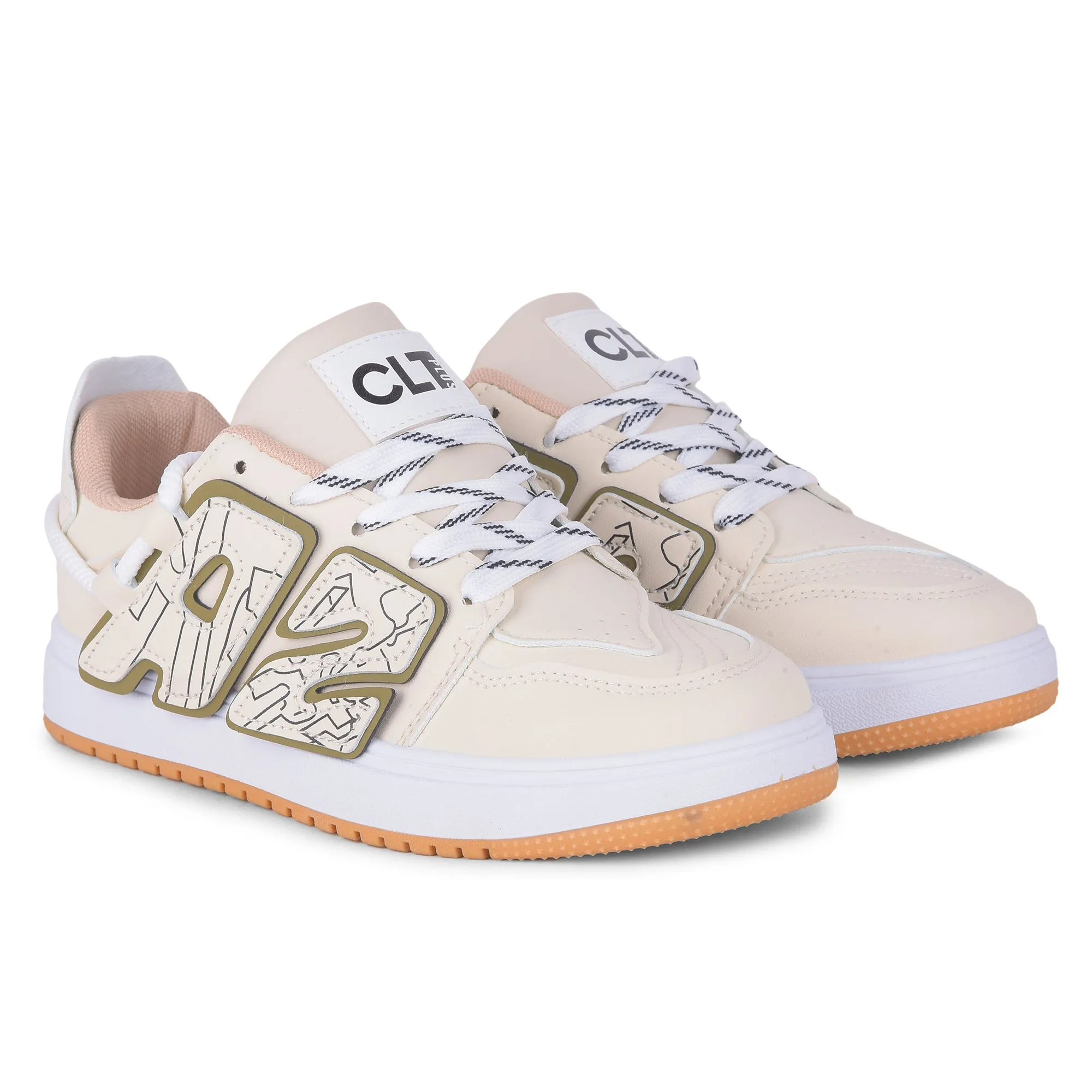 Calcetto Lightweight Casual Women'S Sneakers Shoes LDS-036 Beige