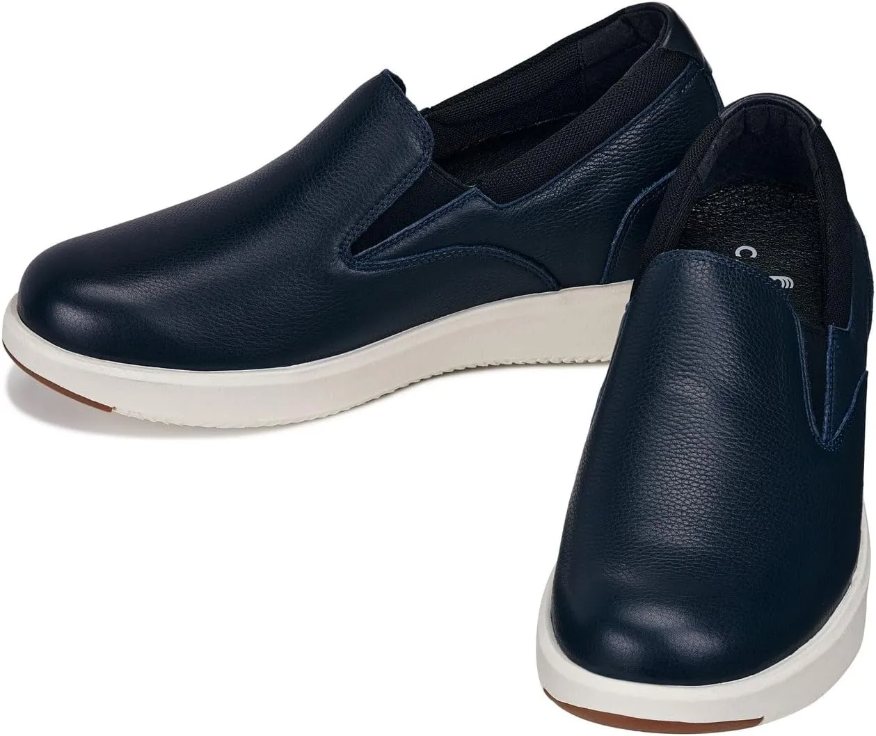 CALTO Men's Invisible Height Increasing Elevator Loafers - Dark Slate Blue Lightweight Slip-on Casual Loafers - 2.8 Inches Taller - J1421 - Size 6 D(M) US