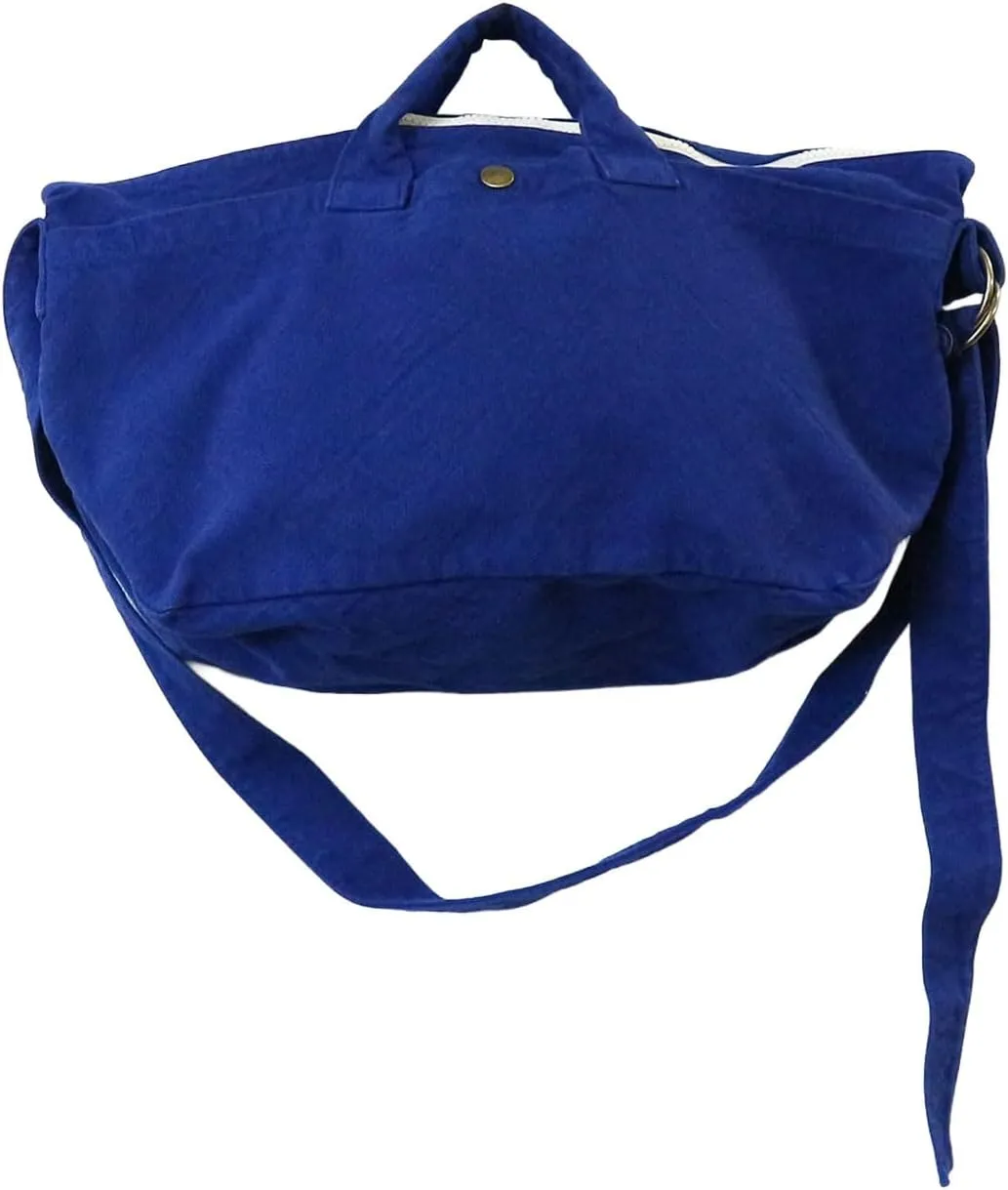 Canvas Boat-shaped Tote Bag Zipper Cotton100% japan Washable Adjustable Lightweight Soft ZIP Bag (VC-39)