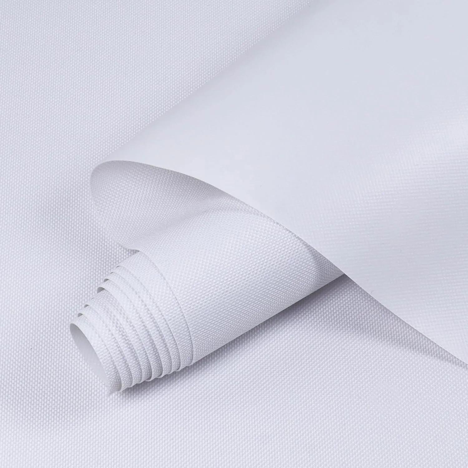 Canvas Waterproof Marine Fabric 36" L×60" W 600Denier Cordura Material with Waterproof PVC Coating Anti-UV Canvas Awning Fabric for Outdoor/Indoor Boat Tent Cushion, White