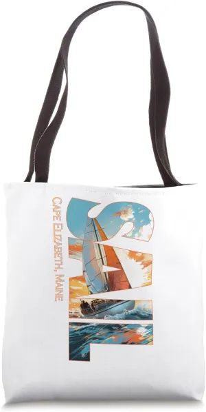 Cape Elizabeth Sailing Nautical Sailor Tote Bag