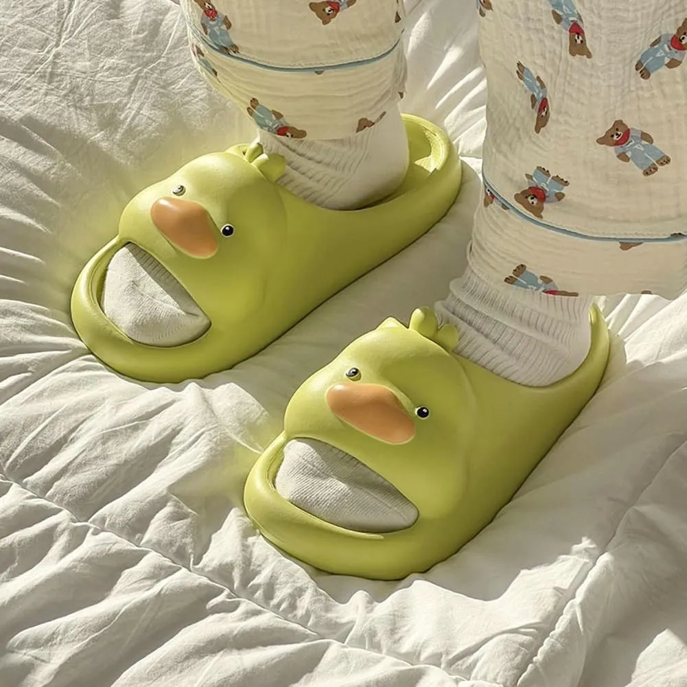 Cartoon Duck Slippers Slides for Women Men Cute Cloud Slides Slipper Unisex Animals Beach Slippers Lightweight Summer Shoes
