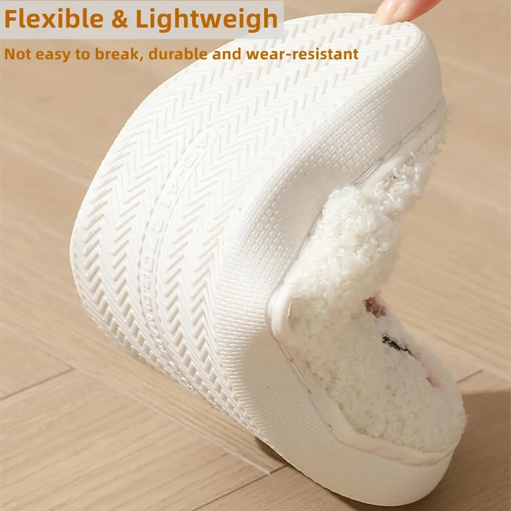 Cartoon Slippers for Womens Mens Cute Cozy Plush Warm Slip-on House Shoes for Indoor and Outdoor Meet Me at Midnight Strawberry Mushroom Evil Eyes Love Heart Slippers