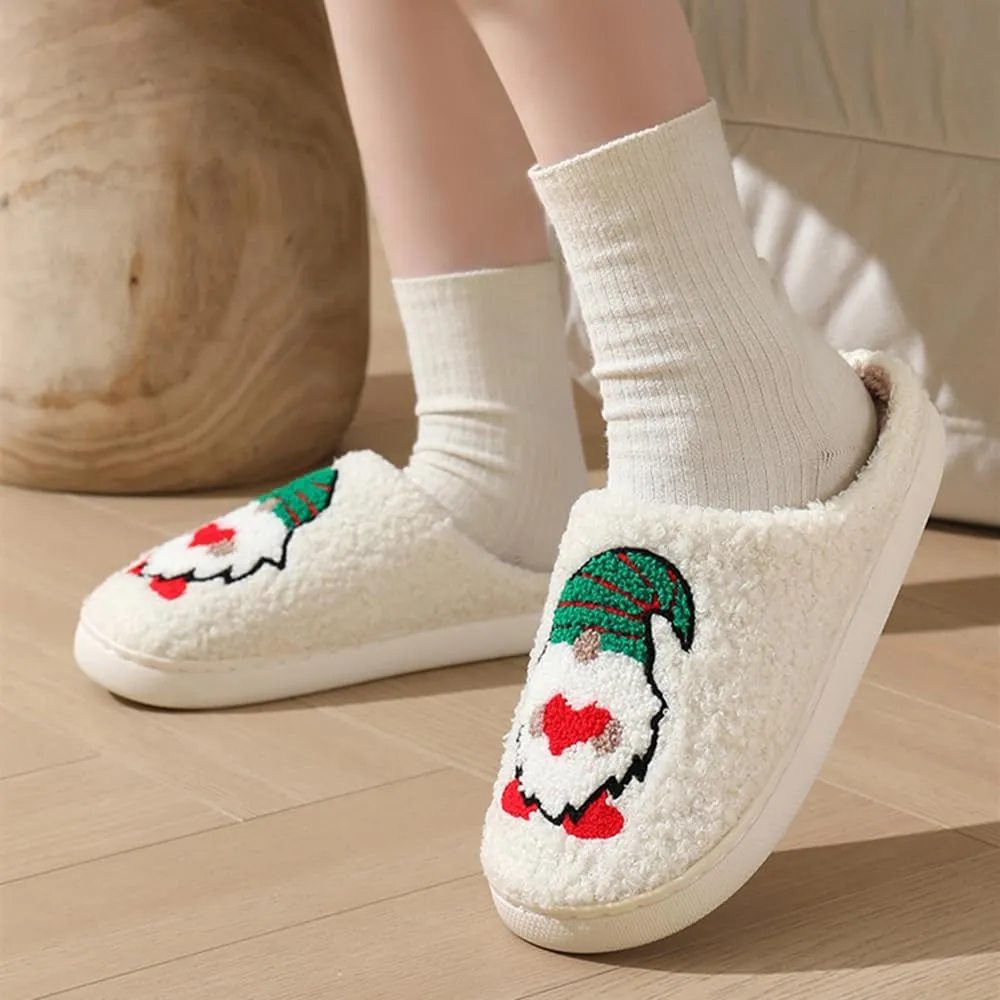 Cartoon Slippers for Womens Mens Cute Cozy Plush Warm Slip-on House Shoes for Indoor and Outdoor Meet Me at Midnight Strawberry Mushroom Evil Eyes Love Heart Slippers