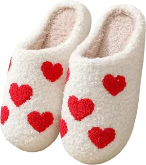 Cartoon Slippers for Womens Mens Cute Cozy Plush Warm Slip-on House Shoes for Indoor and Outdoor Meet Me at Midnight Strawberry Mushroom Evil Eyes Love Heart Slippers