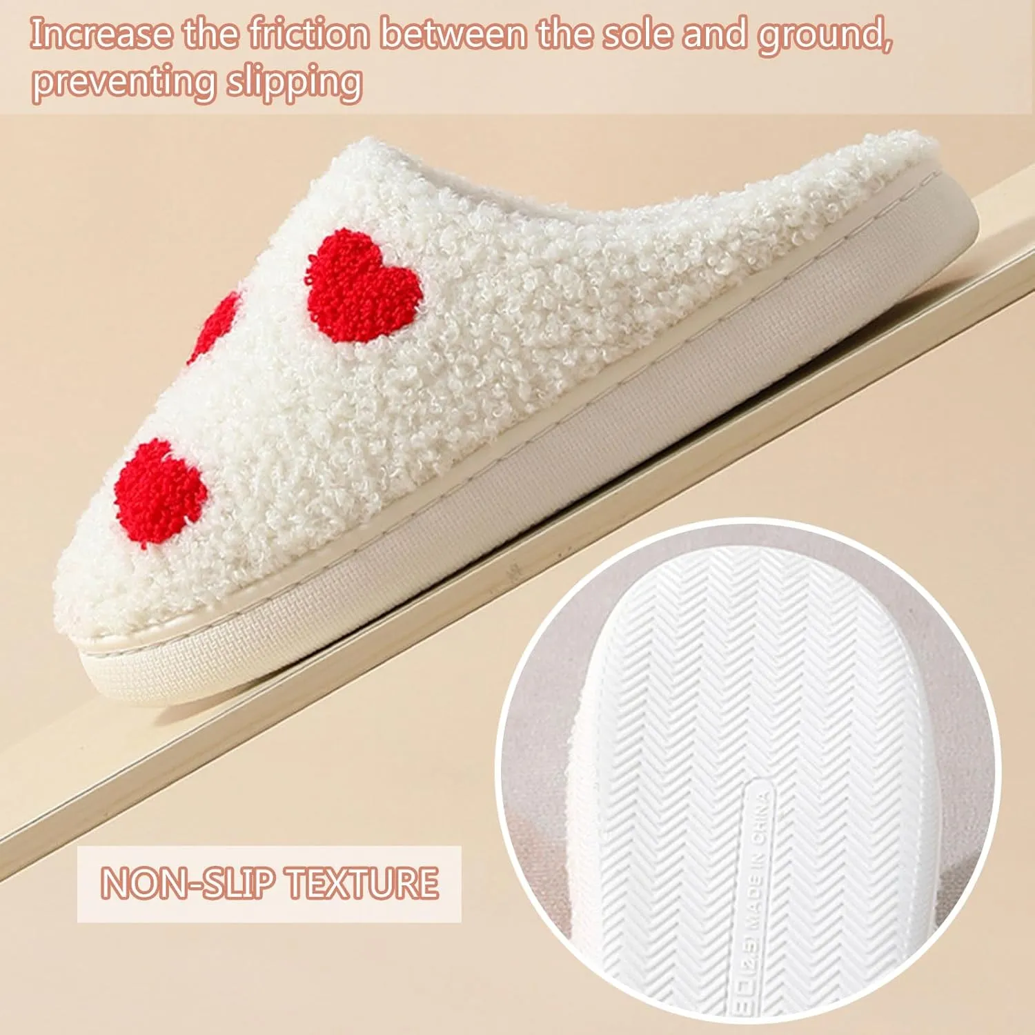 Cartoon Slippers for Womens Mens Cute Cozy Plush Warm Slip-on House Shoes for Indoor and Outdoor Meet Me at Midnight Strawberry Mushroom Evil Eyes Love Heart Slippers