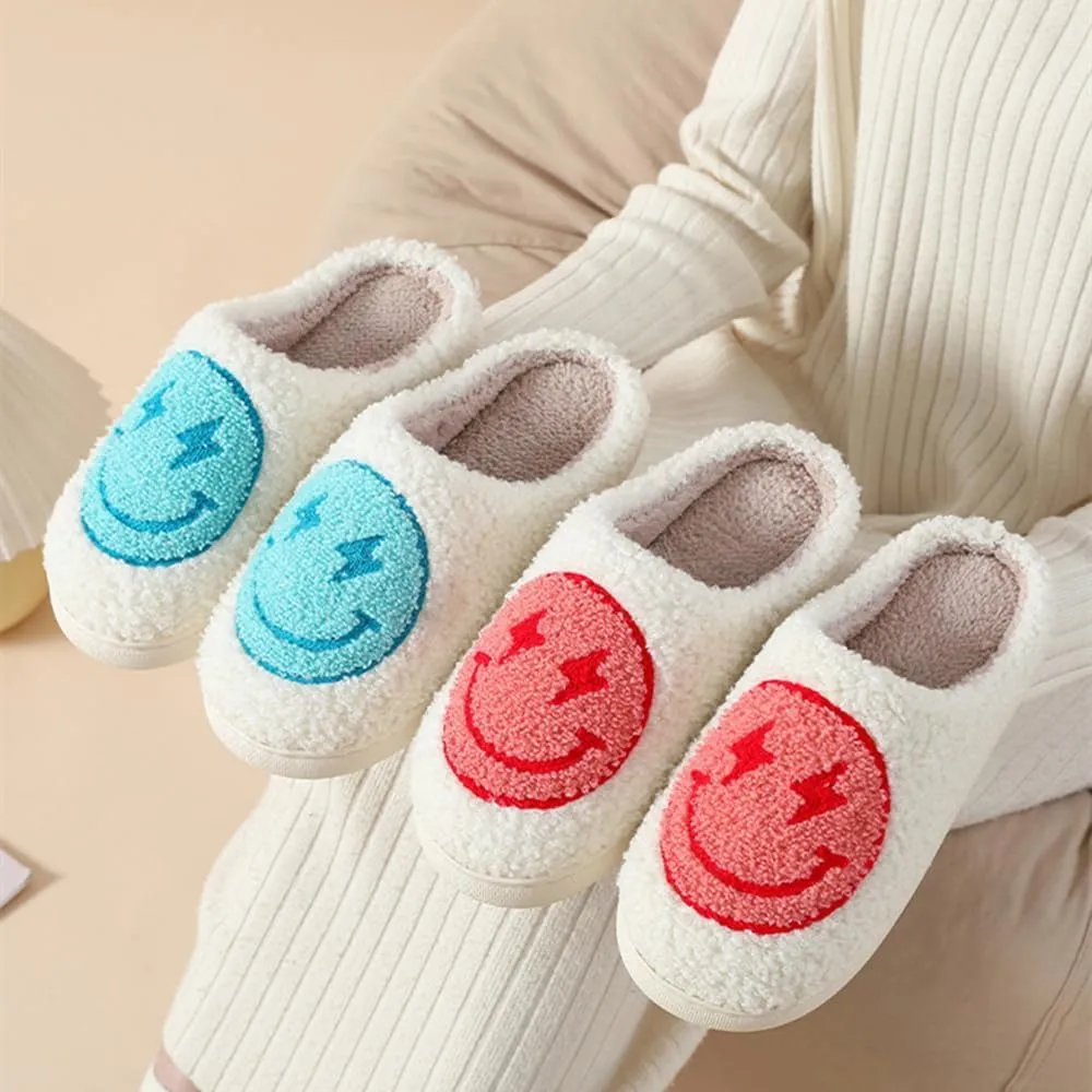 Cartoon Slippers for Womens Mens Cute Cozy Plush Warm Slip-on House Shoes for Indoor and Outdoor Meet Me at Midnight Strawberry Mushroom Evil Eyes Love Heart Slippers
