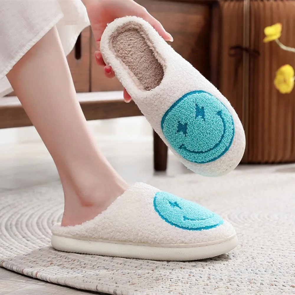Cartoon Slippers for Womens Mens Cute Cozy Plush Warm Slip-on House Shoes for Indoor and Outdoor Meet Me at Midnight Strawberry Mushroom Evil Eyes Love Heart Slippers