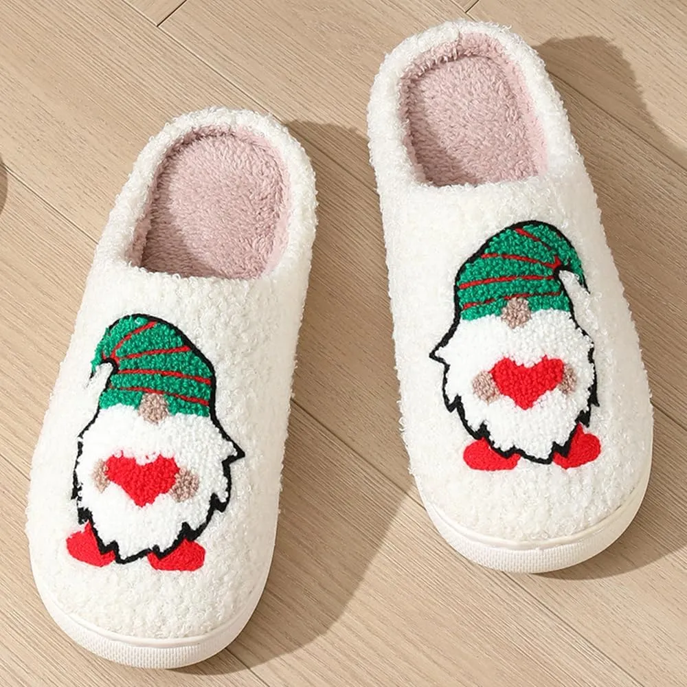 Cartoon Slippers for Womens Mens Cute Cozy Plush Warm Slip-on House Shoes for Indoor and Outdoor Meet Me at Midnight Strawberry Mushroom Evil Eyes Love Heart Slippers