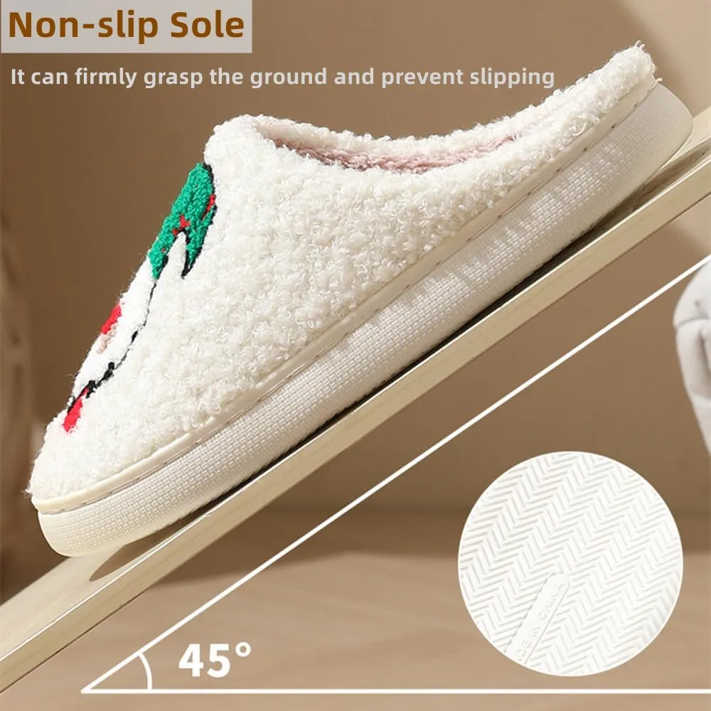 Cartoon Slippers for Womens Mens Cute Cozy Plush Warm Slip-on House Shoes for Indoor and Outdoor Meet Me at Midnight Strawberry Mushroom Evil Eyes Love Heart Slippers
