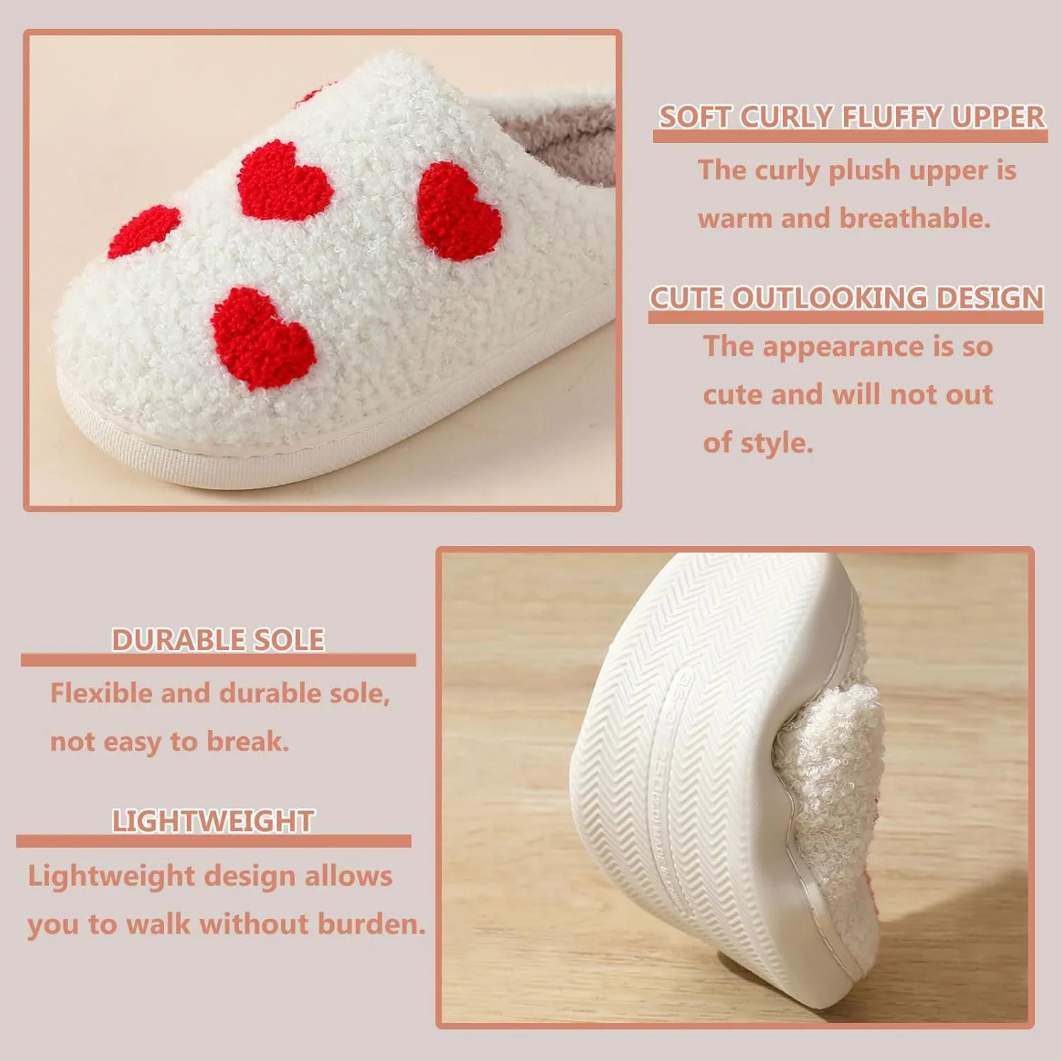Cartoon Slippers for Womens Mens Cute Cozy Plush Warm Slip-on House Shoes for Indoor and Outdoor Meet Me at Midnight Strawberry Mushroom Evil Eyes Love Heart Slippers