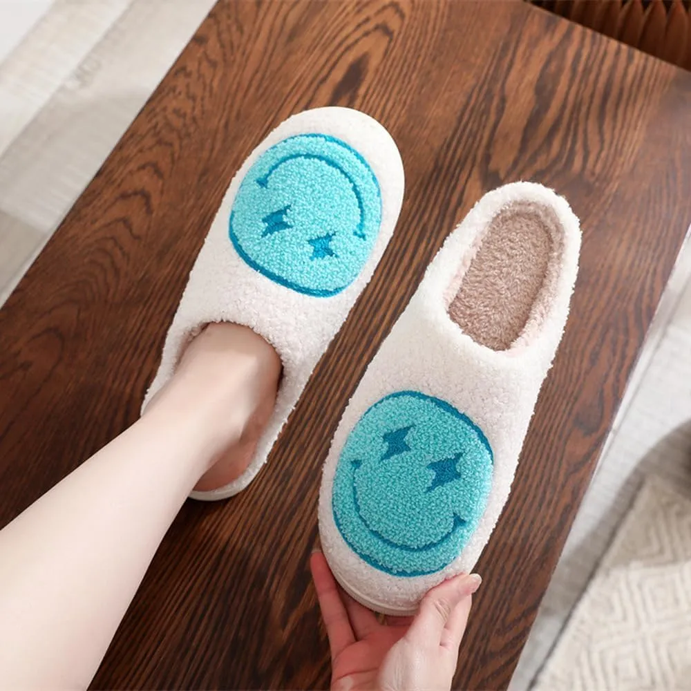 Cartoon Slippers for Womens Mens Cute Cozy Plush Warm Slip-on House Shoes for Indoor and Outdoor Meet Me at Midnight Strawberry Mushroom Evil Eyes Love Heart Slippers