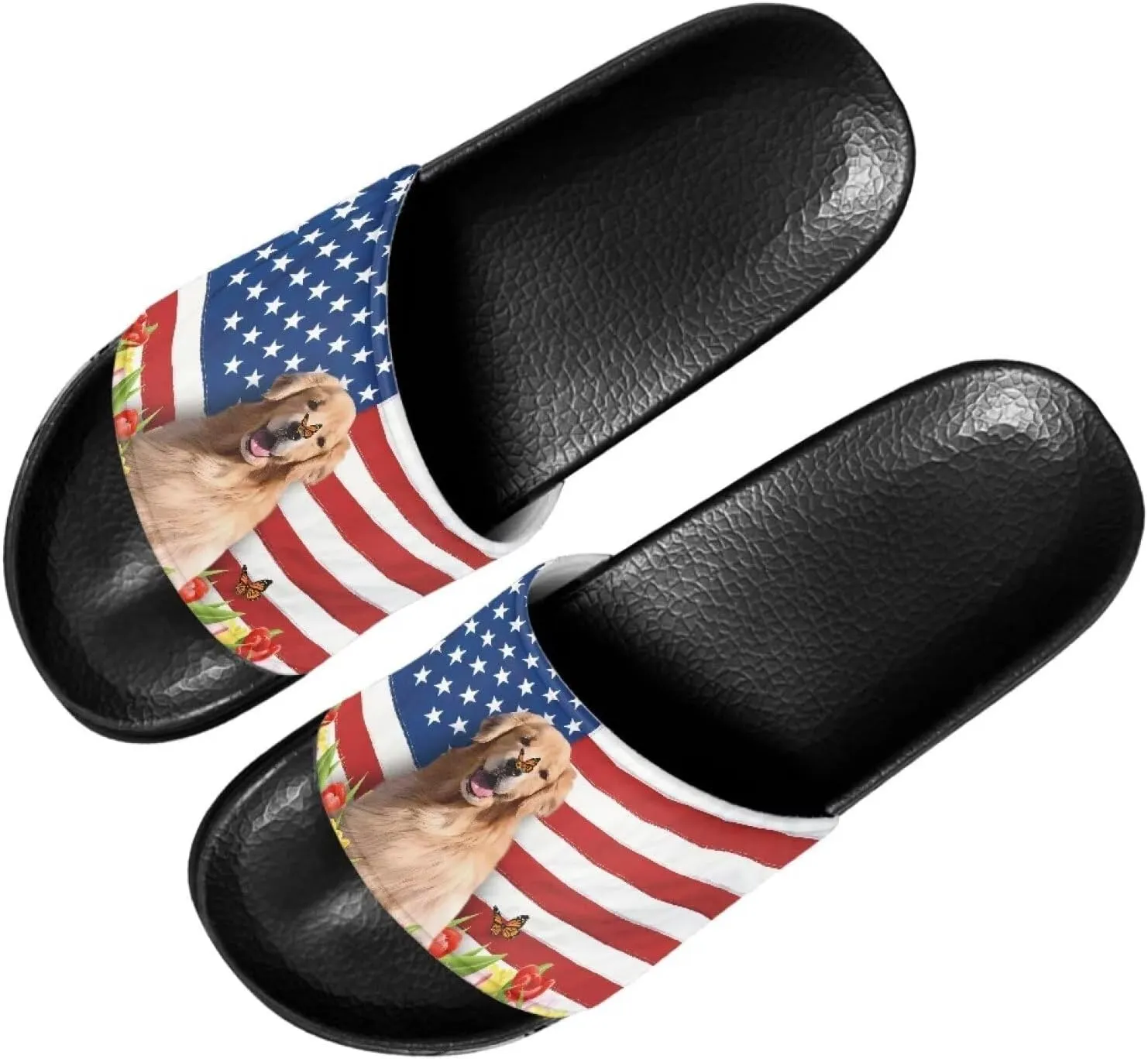 Casual Non-slip Slide Sandals for Women Men Open Toe House Sole Slipper Flat Lightweight Slipper for Bathroom Beach