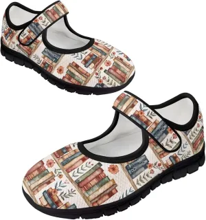 Casual Sneakers for Women Breathable Lightweight Mary Jane Shoes Non Slip Fashion Outdoor Tennis Work Flats
