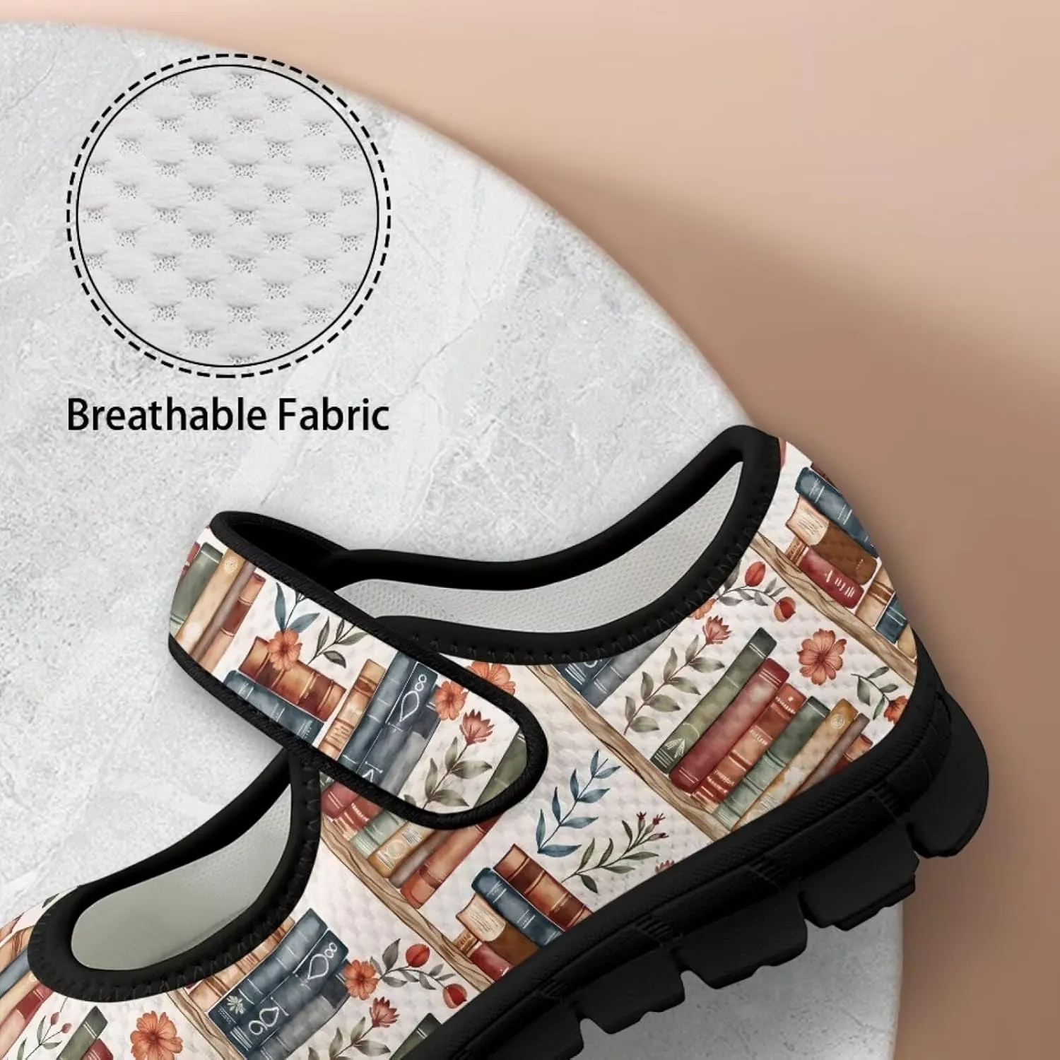 Casual Sneakers for Women Breathable Lightweight Mary Jane Shoes Non Slip Fashion Outdoor Tennis Work Flats