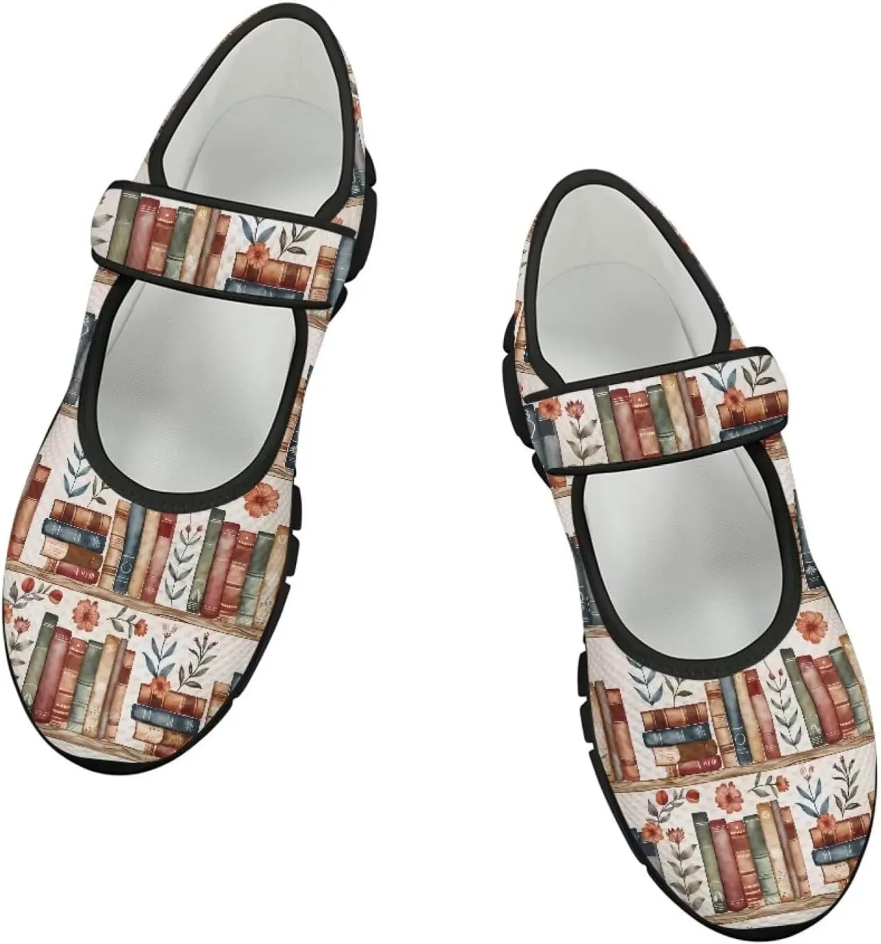 Casual Sneakers for Women Breathable Lightweight Mary Jane Shoes Non Slip Fashion Outdoor Tennis Work Flats