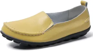 Casual Womens Loafers Shoes Soft Leather Lightweight Classic Penny Slip-on Loafers Outdoor Indooor Walking Driving Moccasins Flats for Womens Nurse Loafers Flats