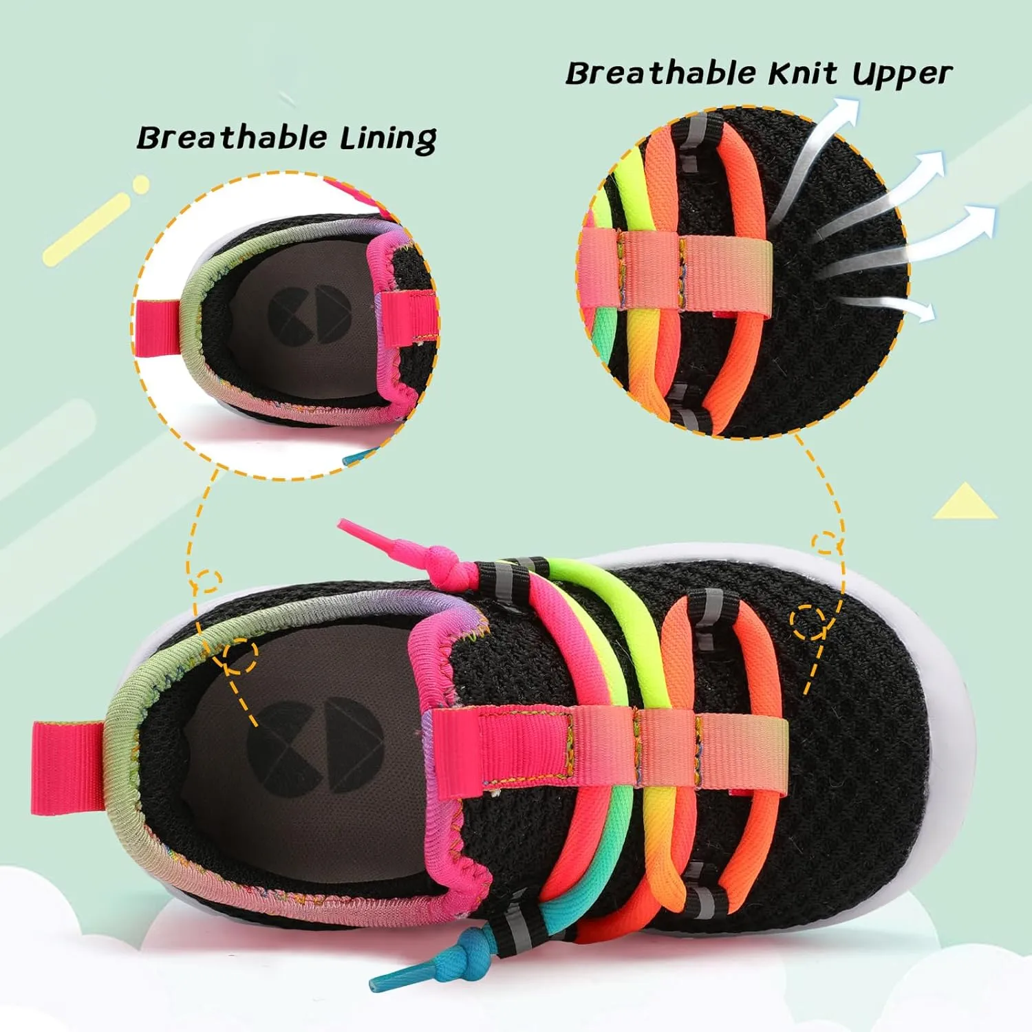 Centipede Demon Toddler Shoes Boys Girls Barefoot Shoes Kids Breathable Walking Running Shoe Slip on Sneakers Lightweight Outdoor Athletic Tennis Shoe