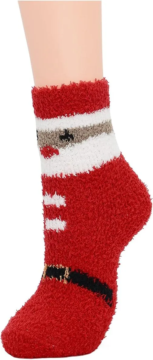 Century Star Anti Slip Plush Slipper Grip Soft Socks Women Yoga Pilates Soft Warm Cozy Socks For Christmas