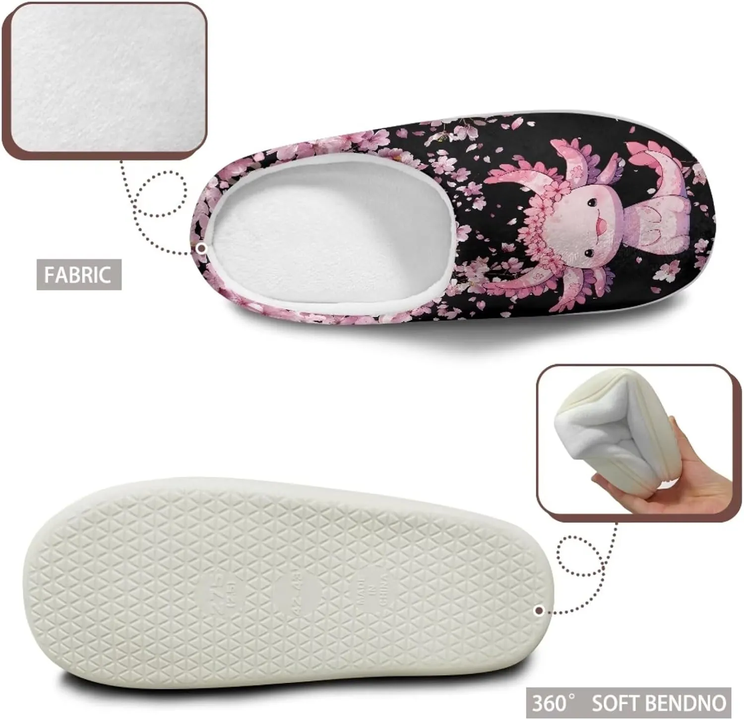 chaqlin House Slippers for Women Fuzzy Sandals Thick Sole Memory Foam Furry Lightweight Winter Outdoor Slip Resistant Causal Fuzzy Slipper Shoes