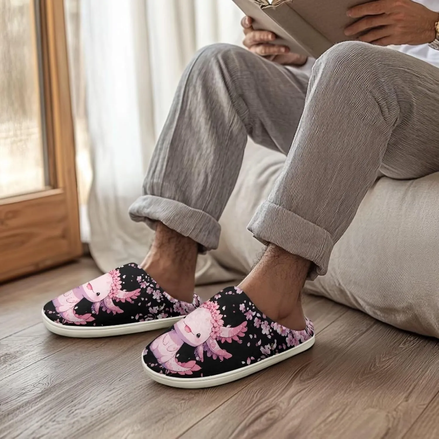 chaqlin House Slippers for Women Fuzzy Sandals Thick Sole Memory Foam Furry Lightweight Winter Outdoor Slip Resistant Causal Fuzzy Slipper Shoes