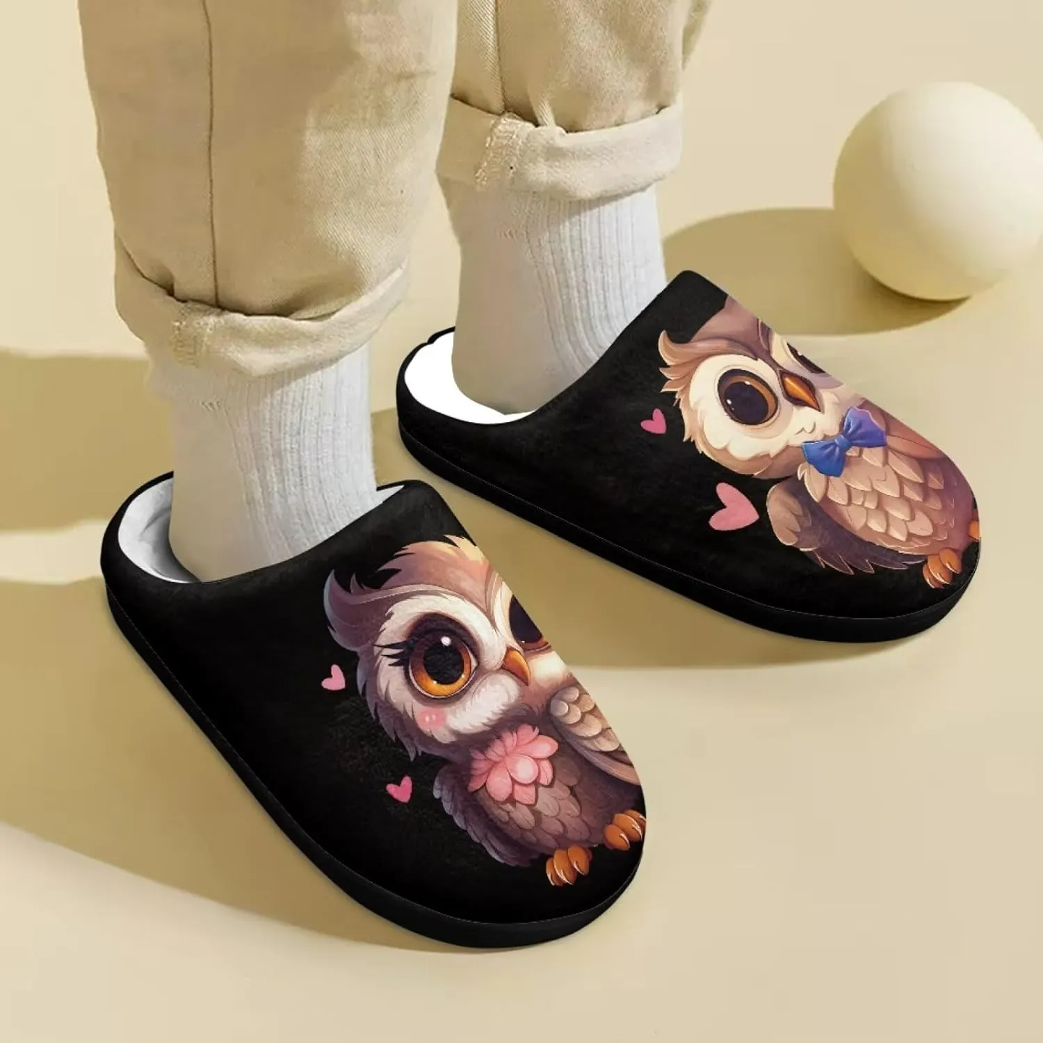 Child Plush Slip on House Slipper Plush Cozy Warm Slippers for Boys Girls