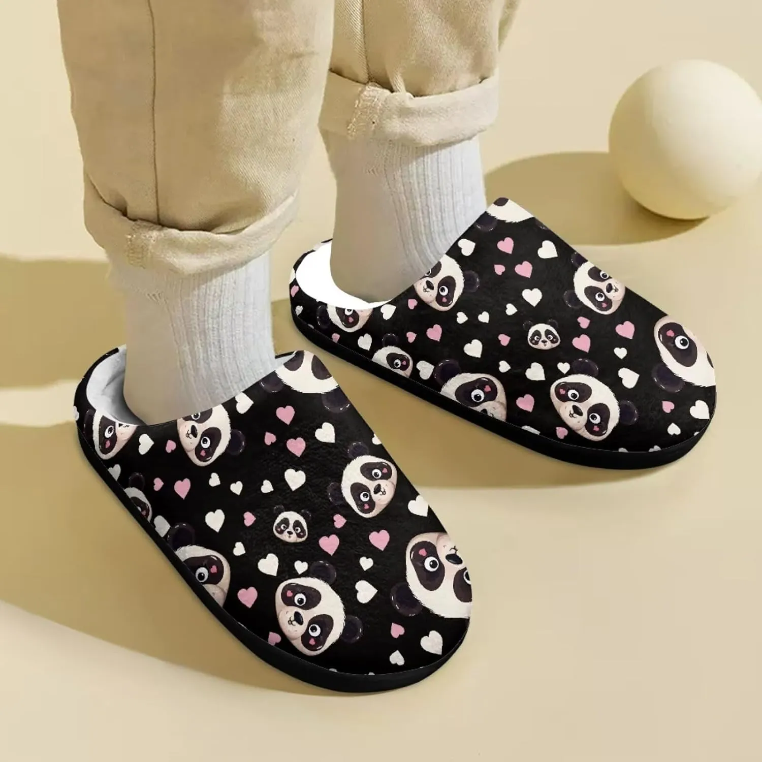 Child Plush Slip on House Slipper Plush Cozy Warm Slippers for Boys Girls